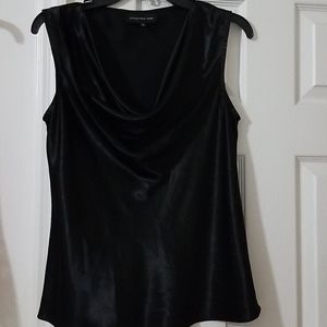 Jones New York  NWOT  Black Drape neck Tank